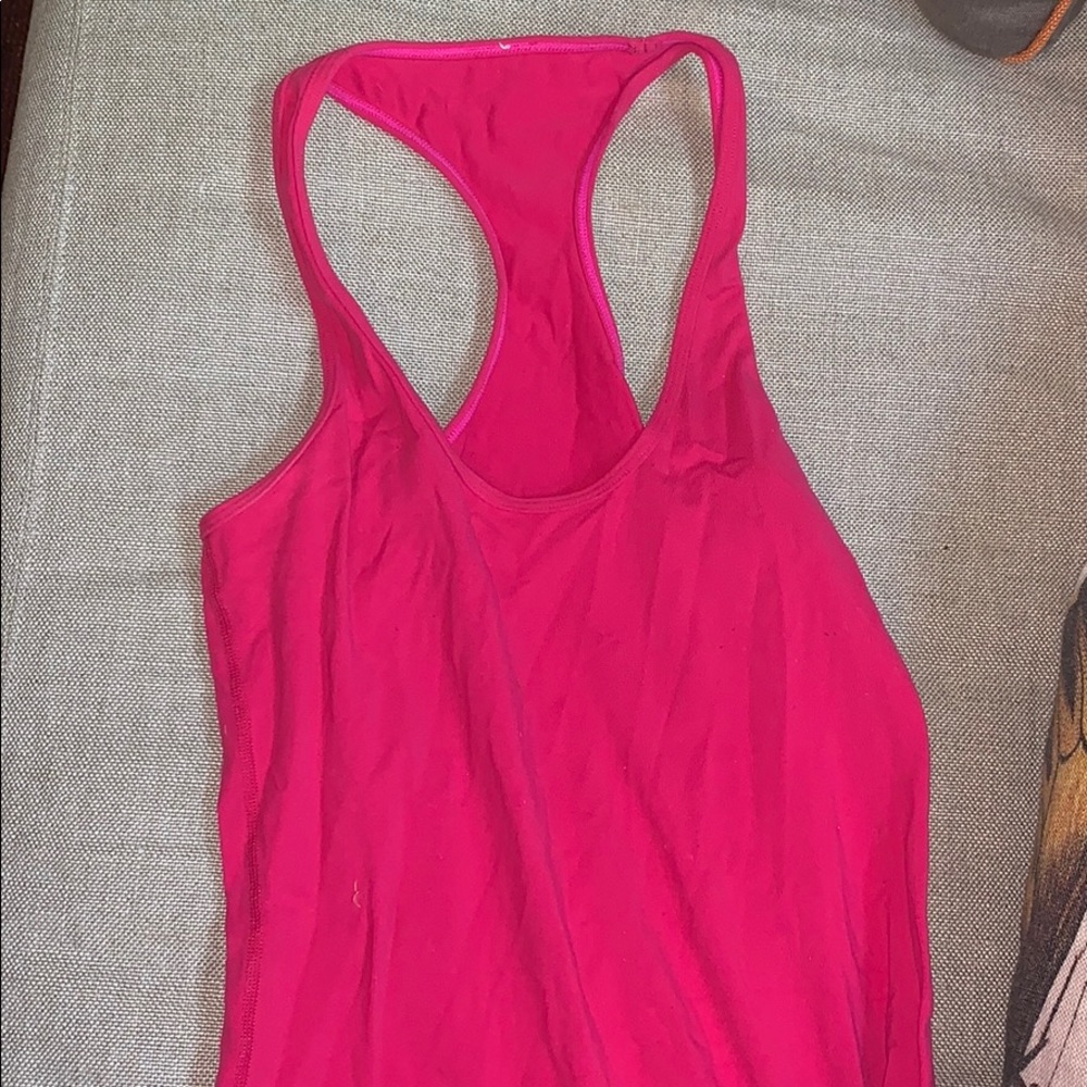Pink lululemon tank top
